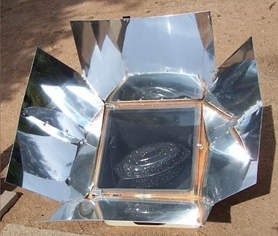 solar powered oven. own home made solar oven.
